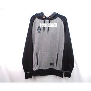 Saga Outerwear Academics Riding Hoodie Mens L Large Gray Black Saga-Tek Fleece